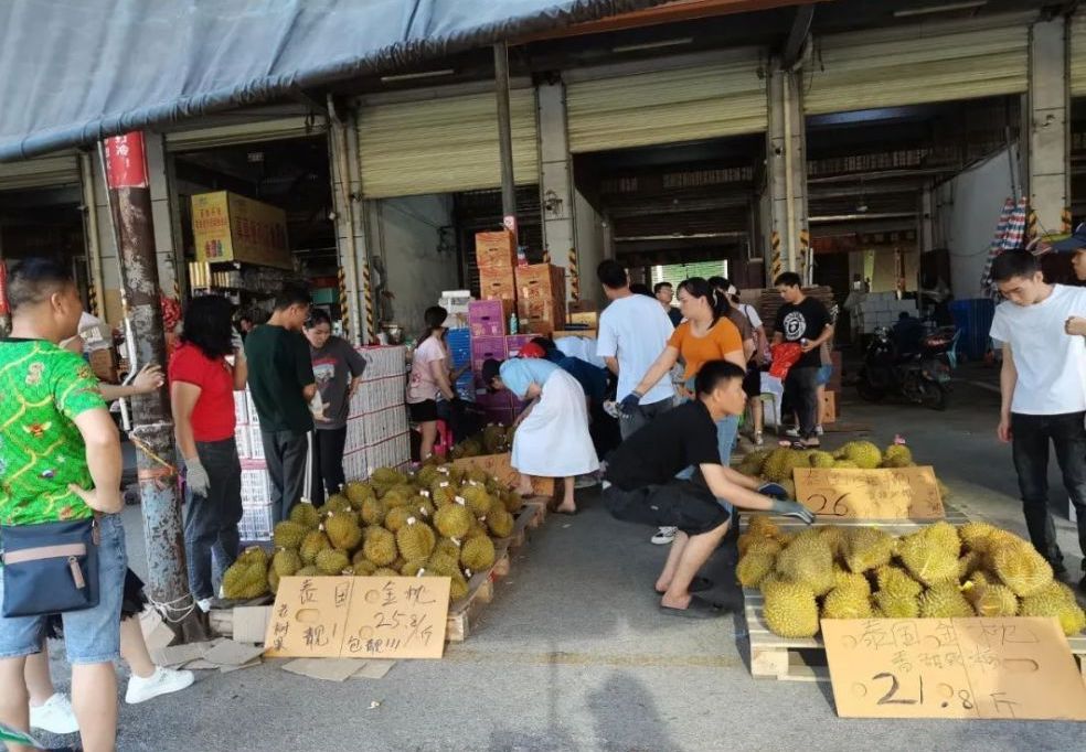 越南泰国榴莲市场泛滥 进口榴莲价格1个月内暴跌3-4成！